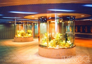 光纖照明，光導(dǎo)照明，地下街的植物裁培